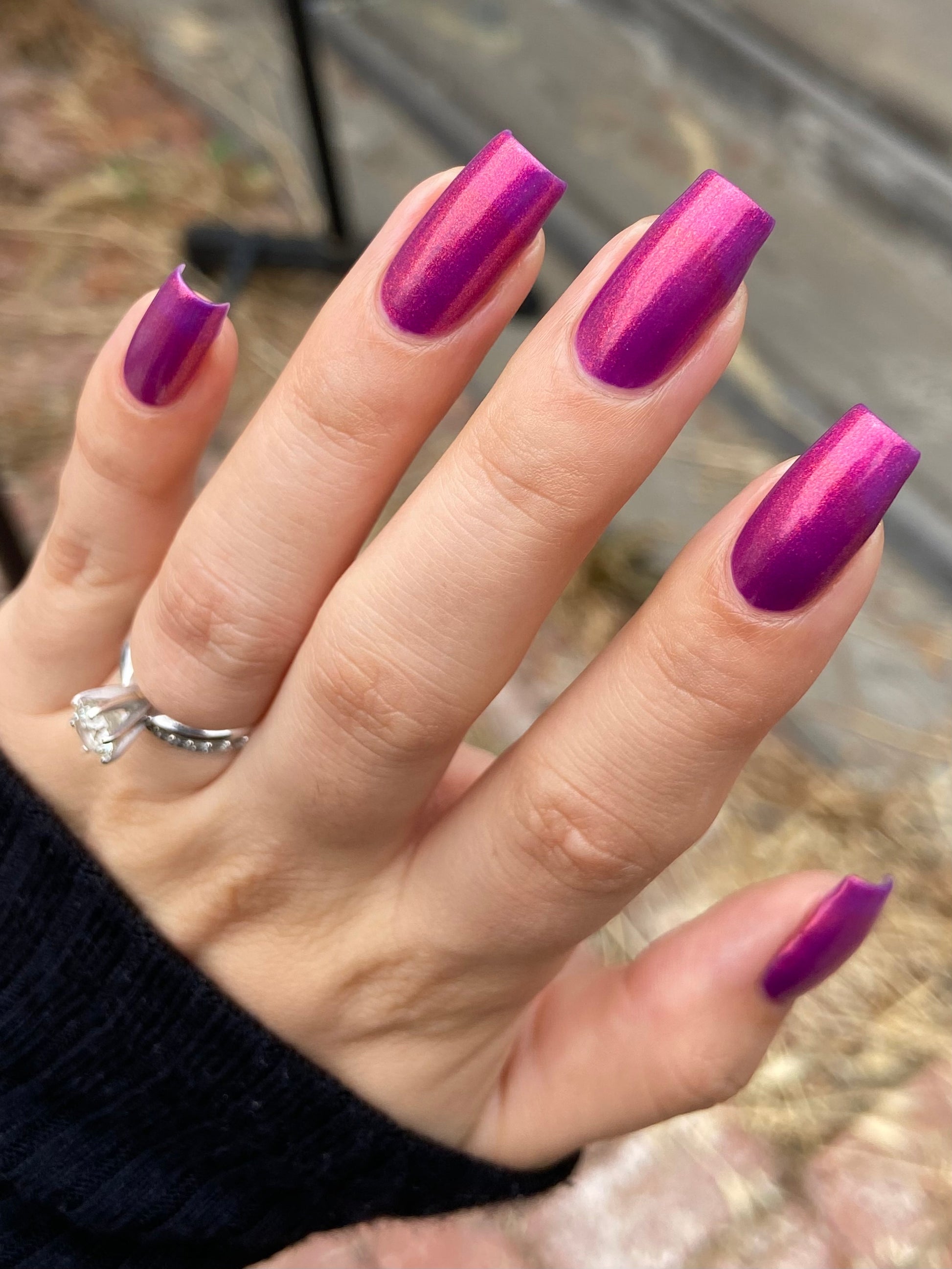 Dark Eyes Blossom - Purple Nail Polish - Shimmer Nail Polish - SHIMMAHS Facebook Custom - Dam Nail Polish