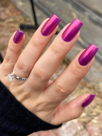 Dark Eyes Blossom - Purple Nail Polish - Shimmer Nail Polish - SHIMMAHS Facebook Custom - Dam Nail Polish