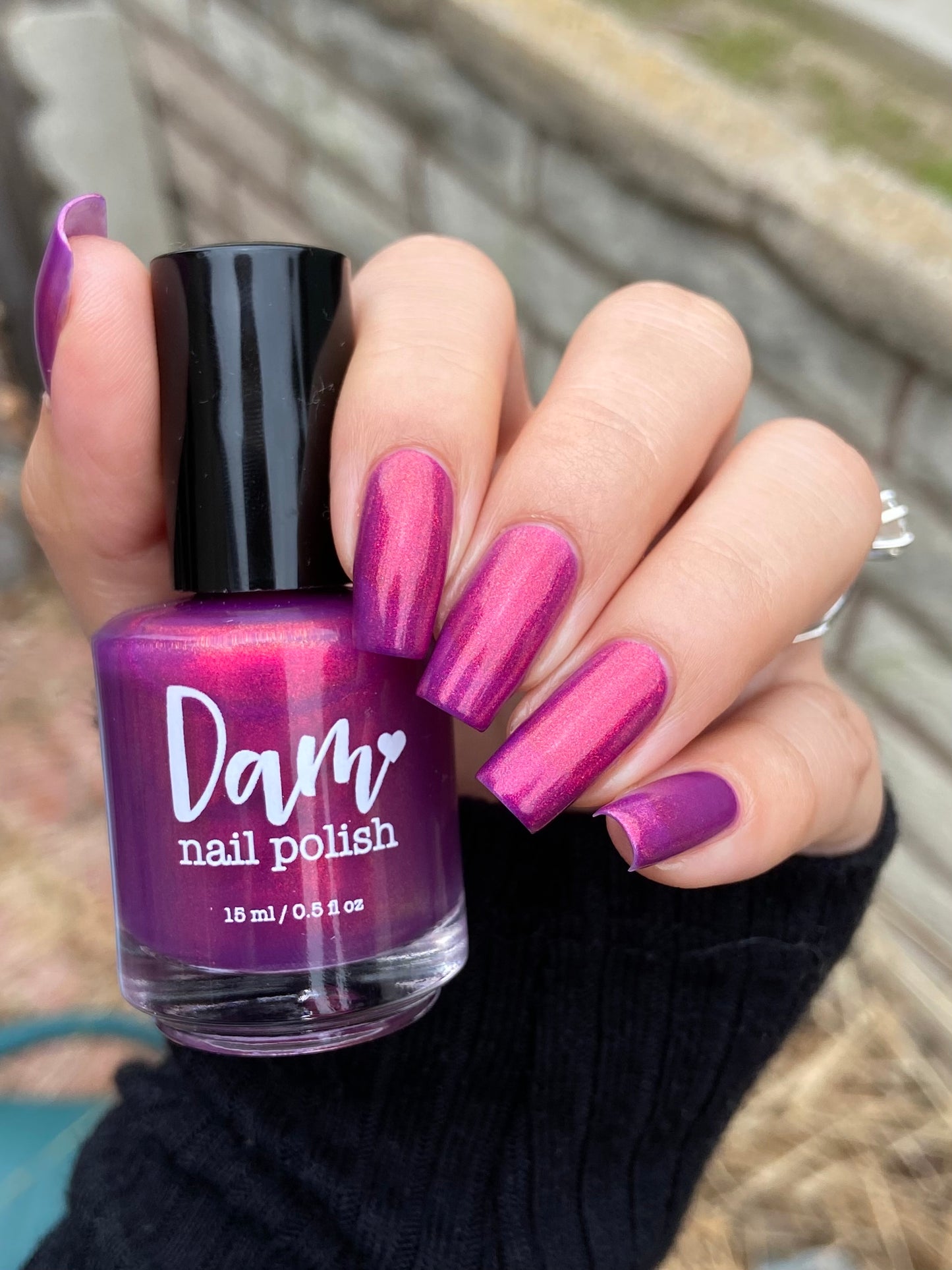 Dark Eyes Blossom - Purple Nail Polish - Shimmer Nail Polish - SHIMMAHS Facebook Custom - Dam Nail Polish