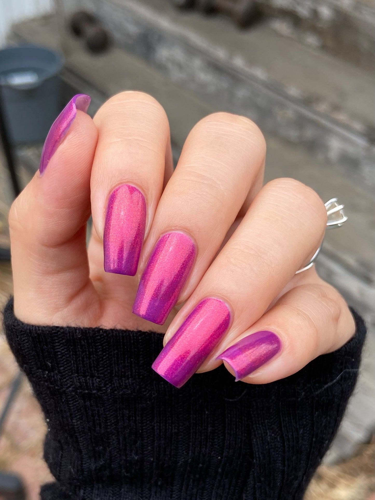 Dark Eyes Blossom - Purple Nail Polish - Shimmer Nail Polish - SHIMMAHS Facebook Custom - Dam Nail Polish