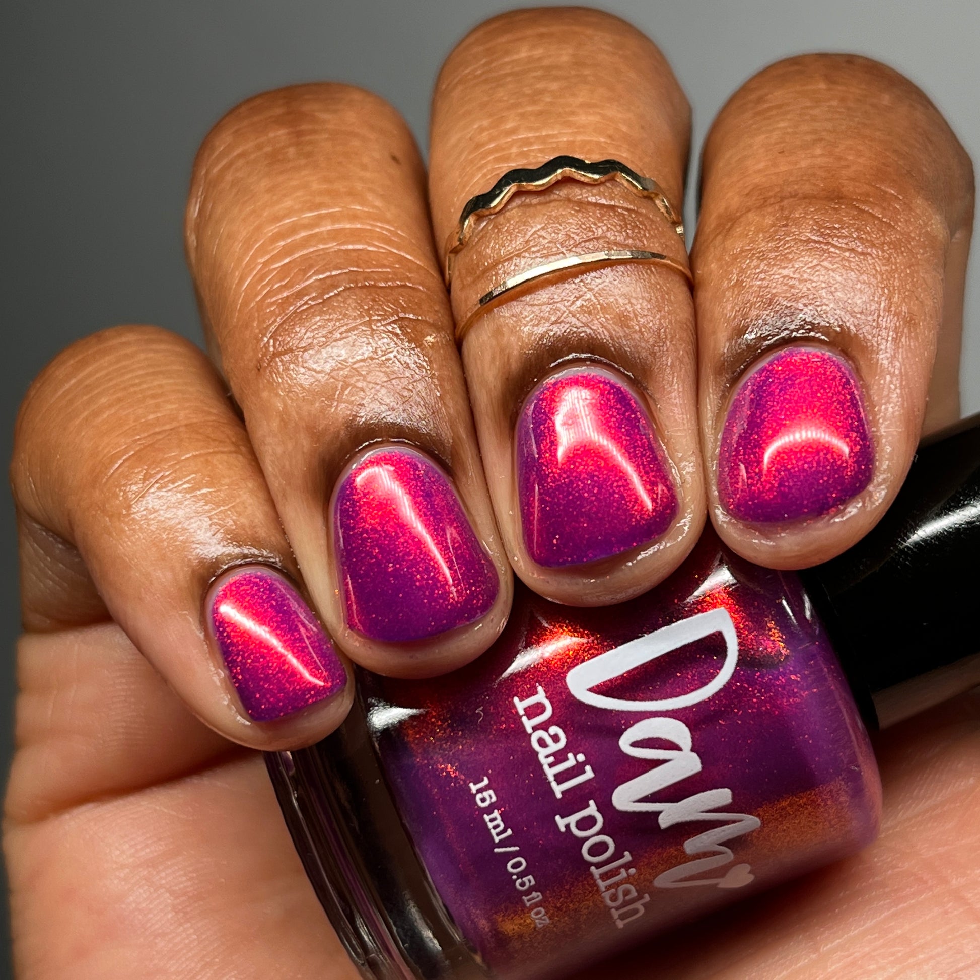 Dark Eyes Blossom - Purple Nail Polish - Shimmer Nail Polish - SHIMMAHS Facebook Custom - Dam Nail Polish