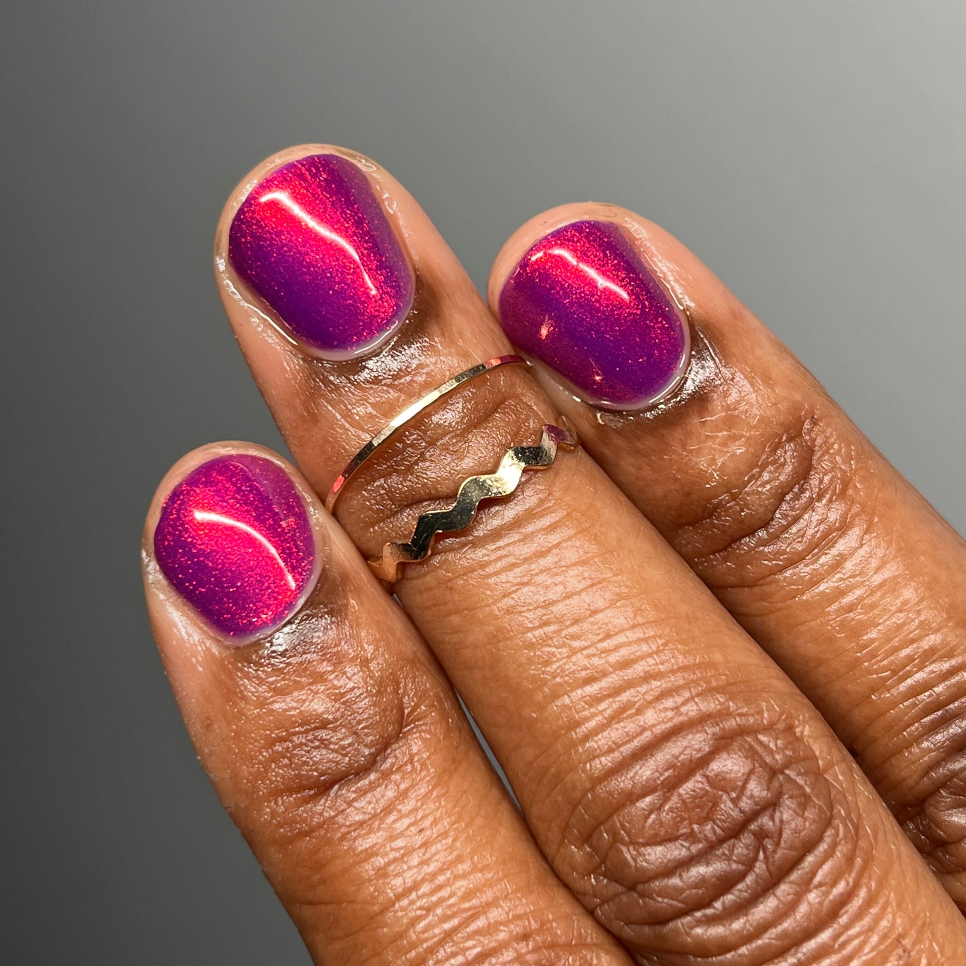 Dark Eyes Blossom - Purple Nail Polish - Shimmer Nail Polish - SHIMMAHS Facebook Custom - Dam Nail Polish