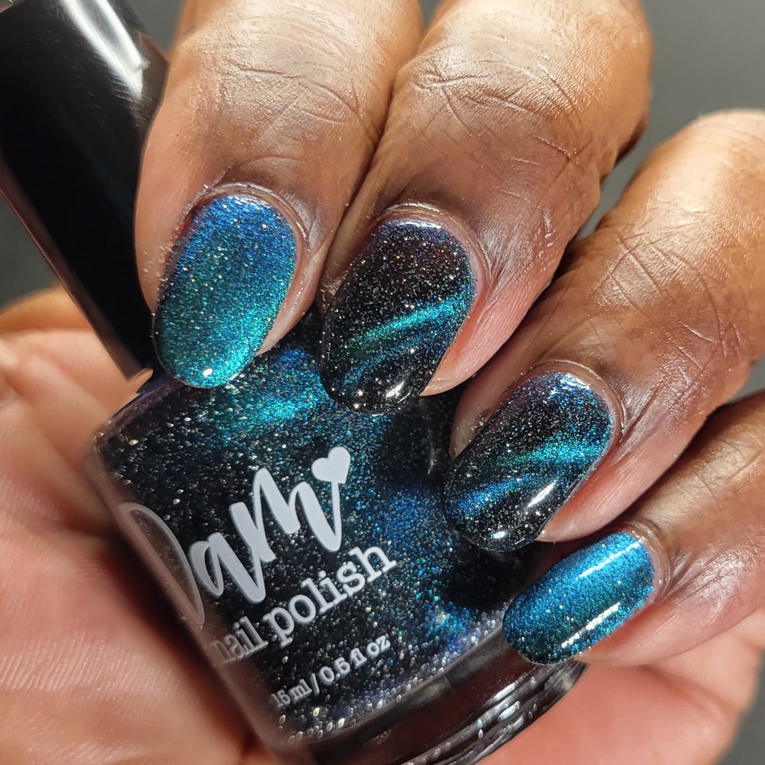 Dog - Black Magnetic Nail Polish - Green Teal Magnetic Nail Polish - Chinese Zodiac Collection - Dam Nail Polish