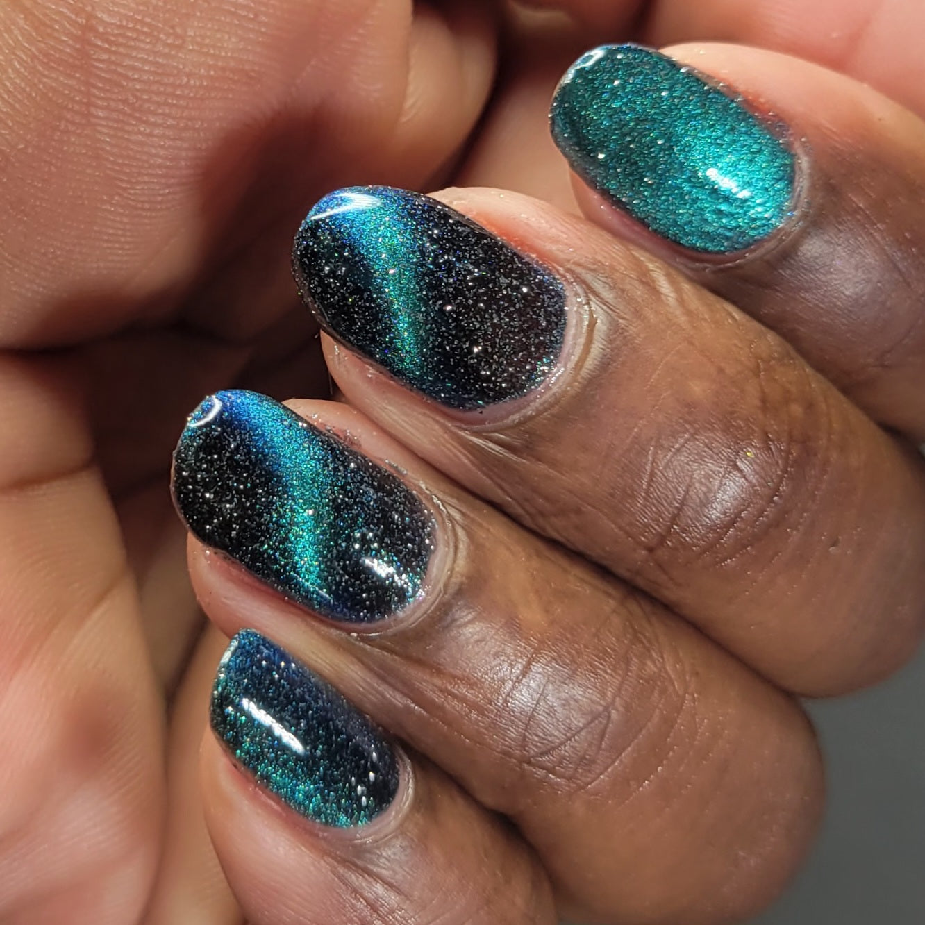 Dog - Black Magnetic Nail Polish - Green Teal Magnetic Nail Polish - Chinese Zodiac Collection - Dam Nail Polish