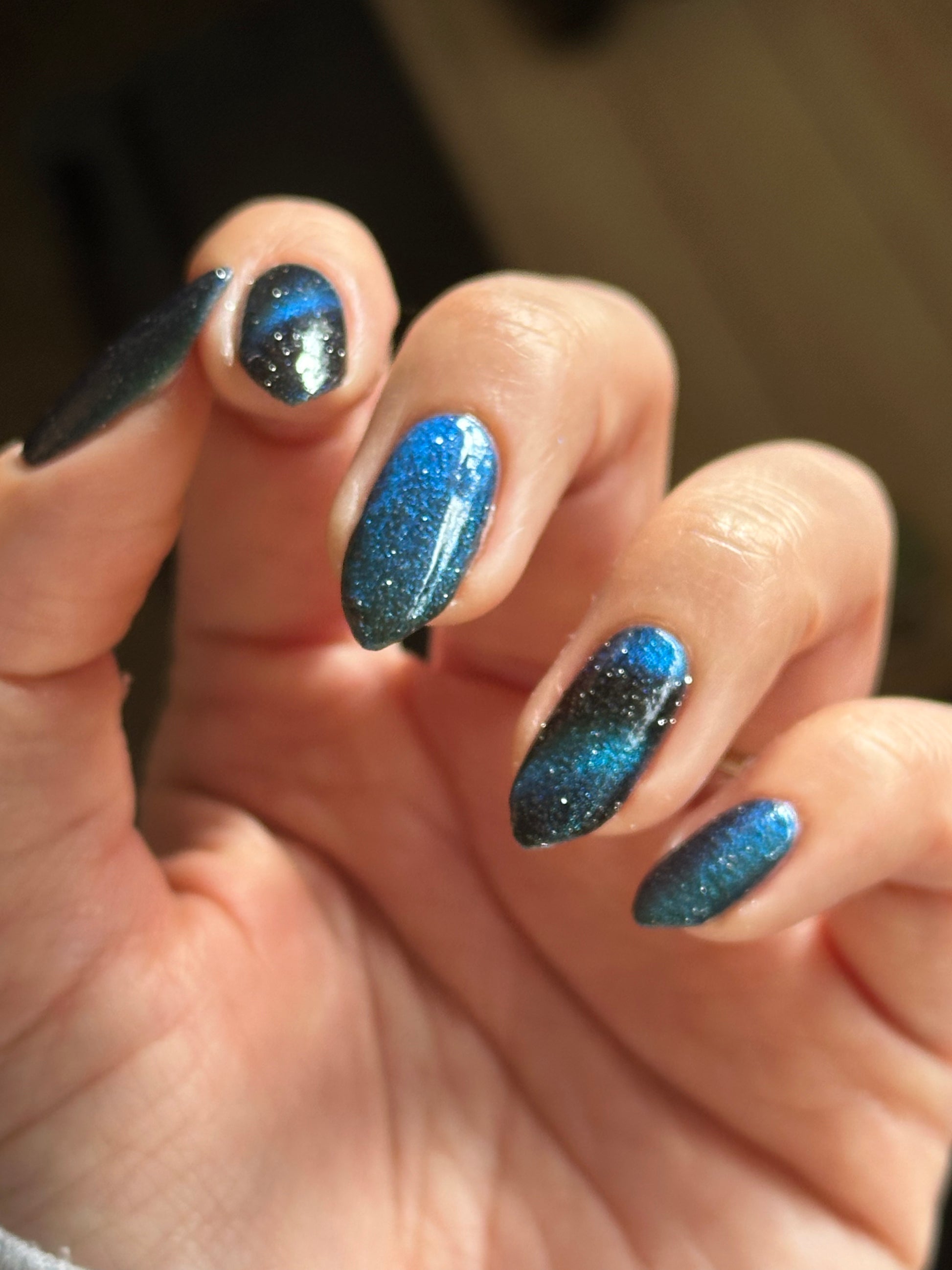 Dog - Black Magnetic Nail Polish - Green Teal Magnetic Nail Polish - Chinese Zodiac Collection - Dam Nail Polish