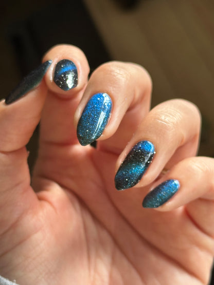 Dog - Black Magnetic Nail Polish - Green Teal Magnetic Nail Polish - Chinese Zodiac Collection - Dam Nail Polish