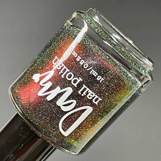 I Am Meat Popsicle - Black/Red Multichrome Nail Polish - Reflective Nail Polish - I'm Not a Robot Series