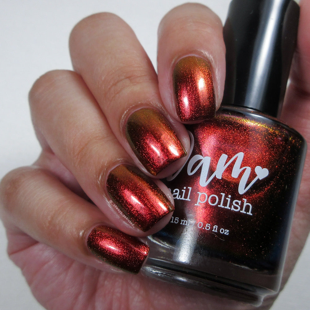 Don't Disturb the Damned - Red Nail Polish - Multichrome Nail Polish - Ghostly Collection - Halloween 2025 - Dam Nail Polish