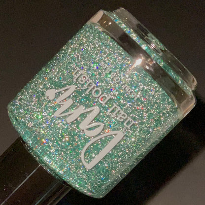 Undying Devotion - Green Nail Polish - Reflective Glitter Nail Polish - Bitten Collection - Dam Nail Polish