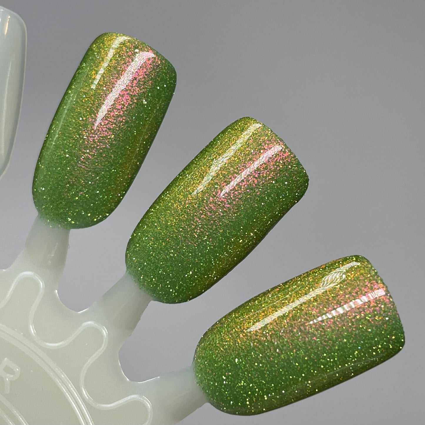 Clover Achiever - Green Nail Polish - Reflective Glitter Nail Polish - The Secret Fairy Garden - Dam Nail Polish