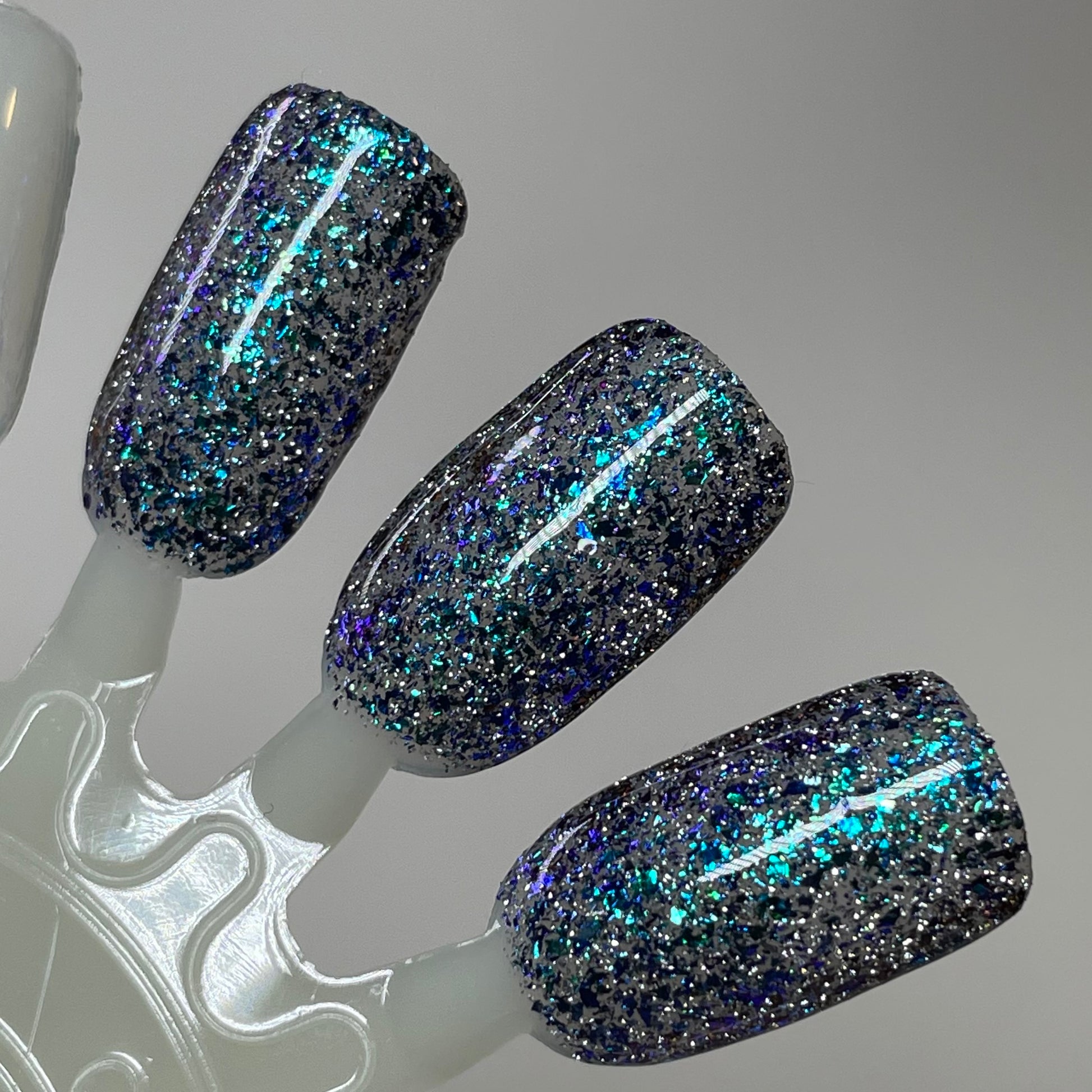 JOMO: Joy of Missing Out - Blue Nail Polish - Reflective Nail Polish - Flakies Nail Polish - Home Sweet Home Series - Dam Nail Polish