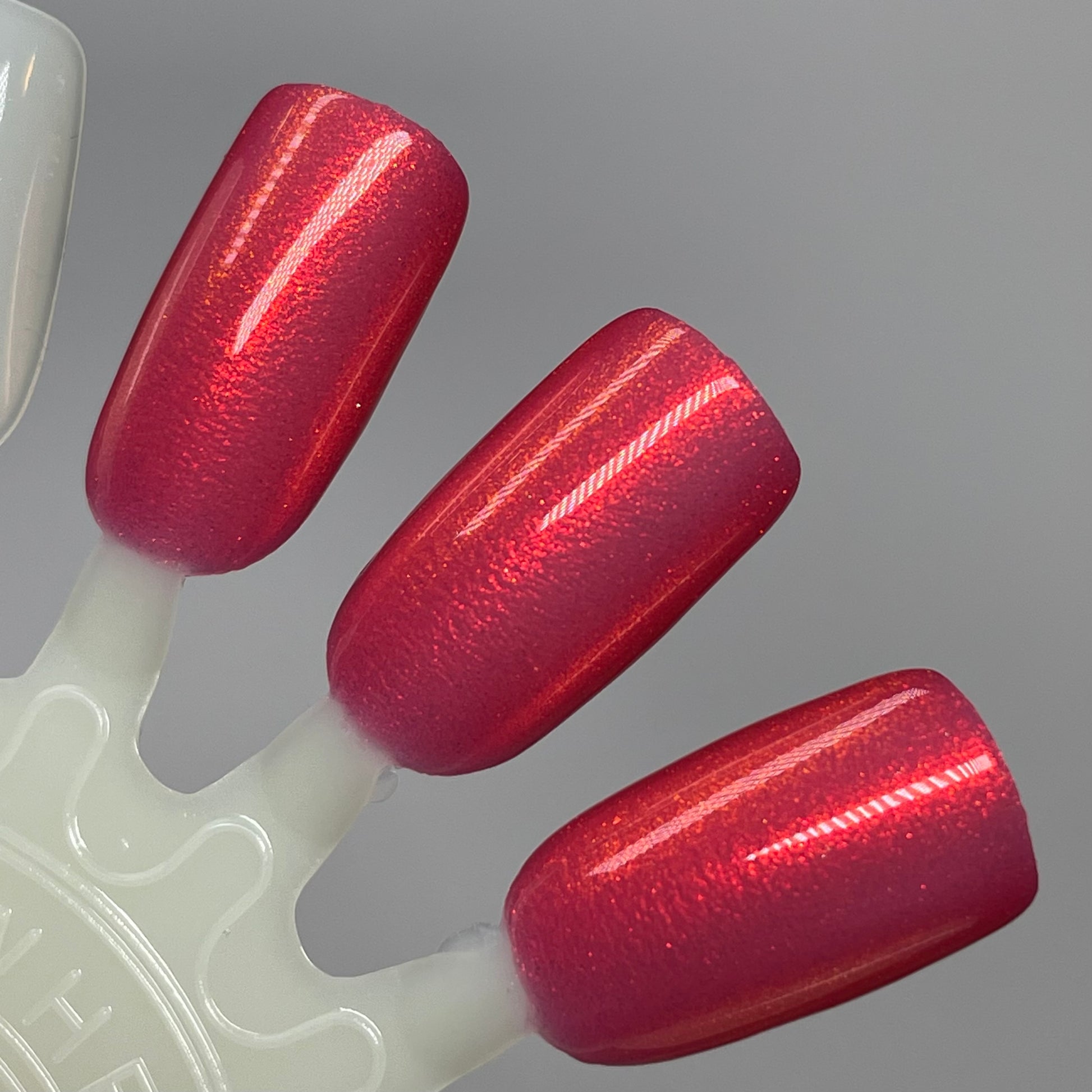 Toadstool for Two - Red Nail Polish - Shimmer Nail Polish - The Secret Fairy Garden - Dam Nail Polish