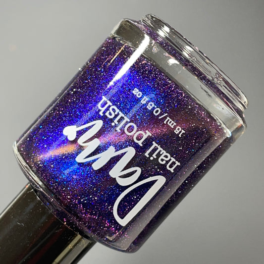 Powerhouse Remix - Blue Reflective Nail Polish - Magnetic Nail Polish - Remix Series - Dam Nail Polish