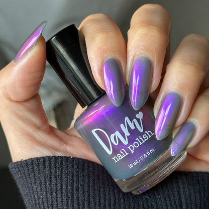 Don’t Be Ghoulish - Gray Nail Polish - Shimmer Nail Polish - Ghostly Collection - Halloween 2025 - Dam Nail Polish