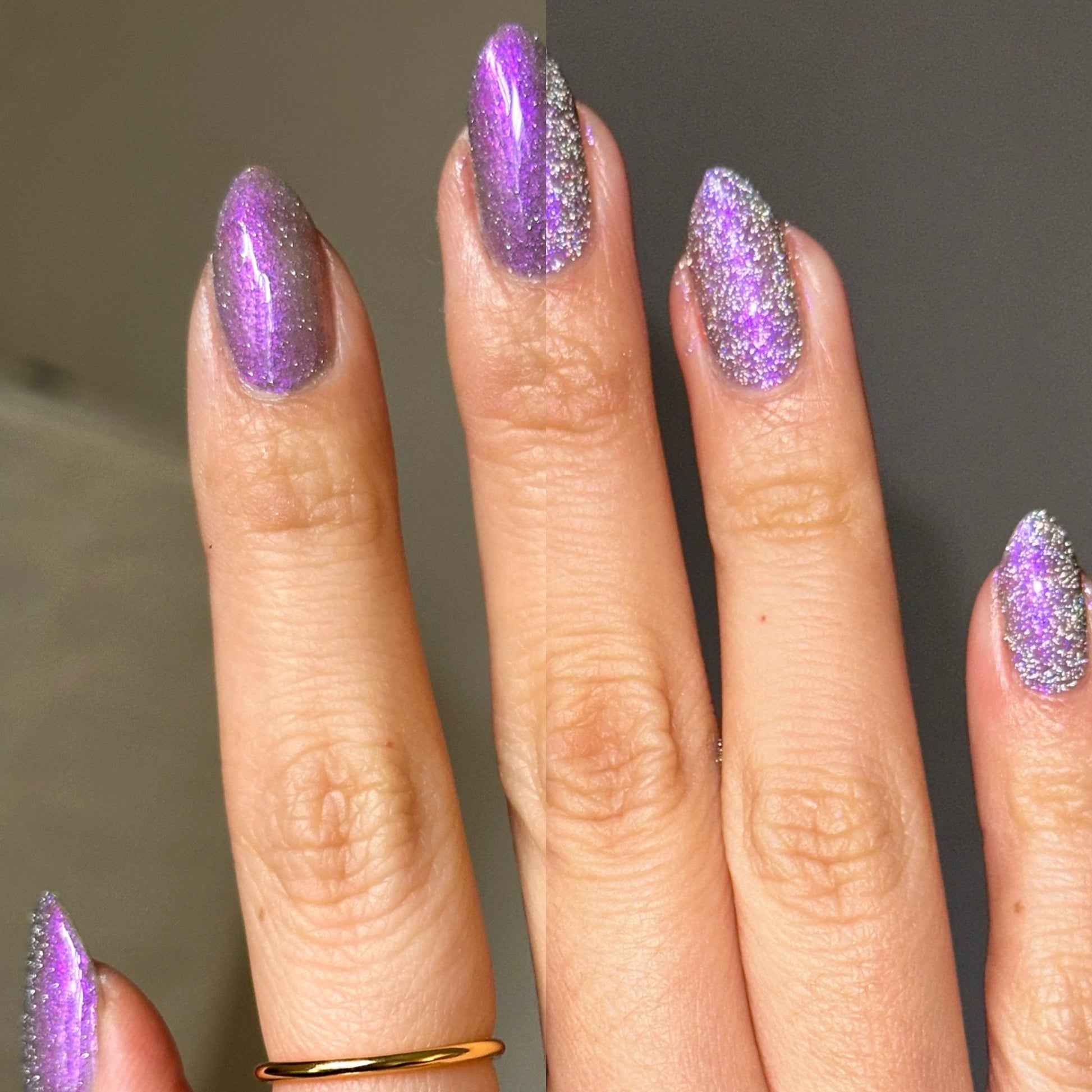 Goat - Gray Reflective Nail Polish - Purple Reflective Nail Polish - Chinese Zodiac Collection - Dam Nail Polish