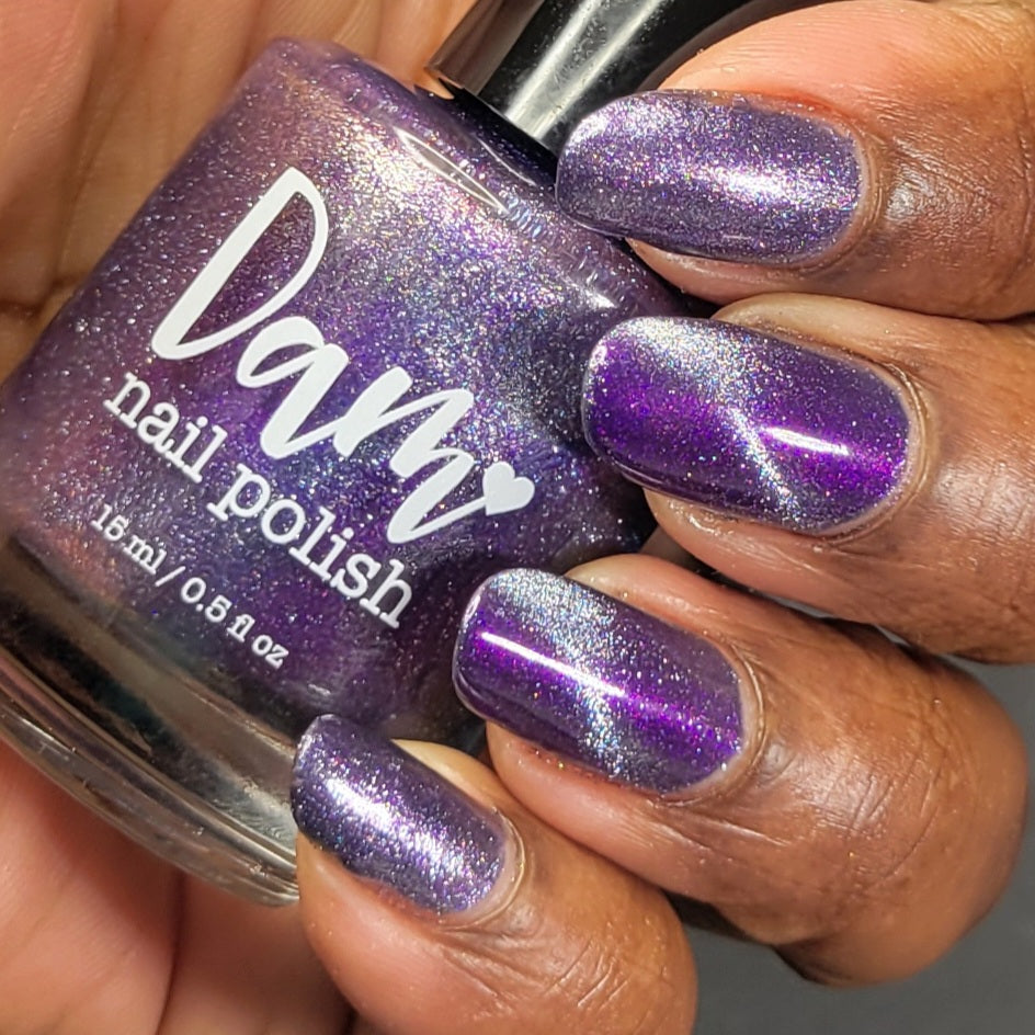 Grand Celebration - Purple Shimmer Magnetic Nail Polish - 10th Anniversary Trio - Dam Nail Polish