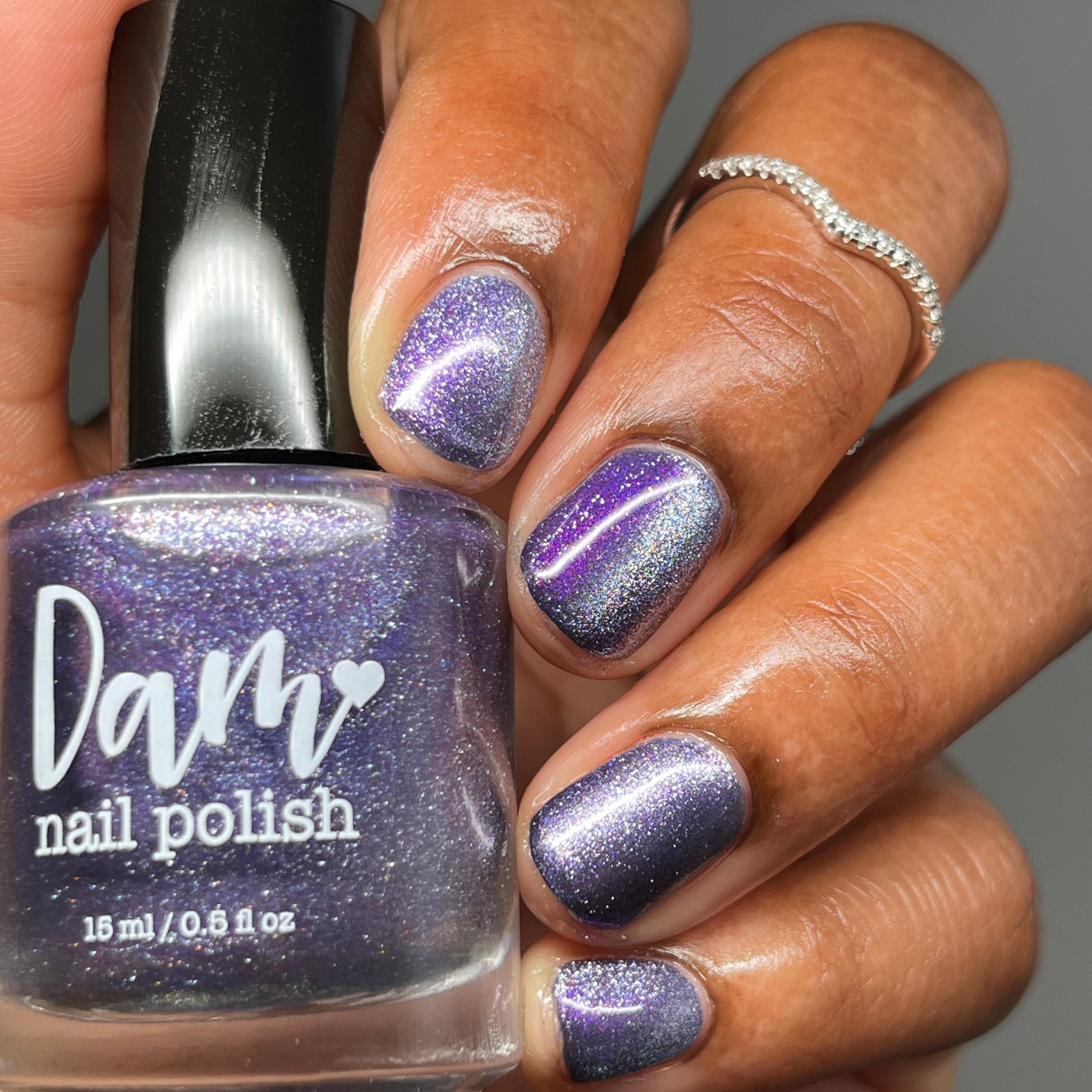 Grand Celebration - Purple Shimmer Magnetic Nail Polish - 10th Anniversary Trio - Dam Nail Polish