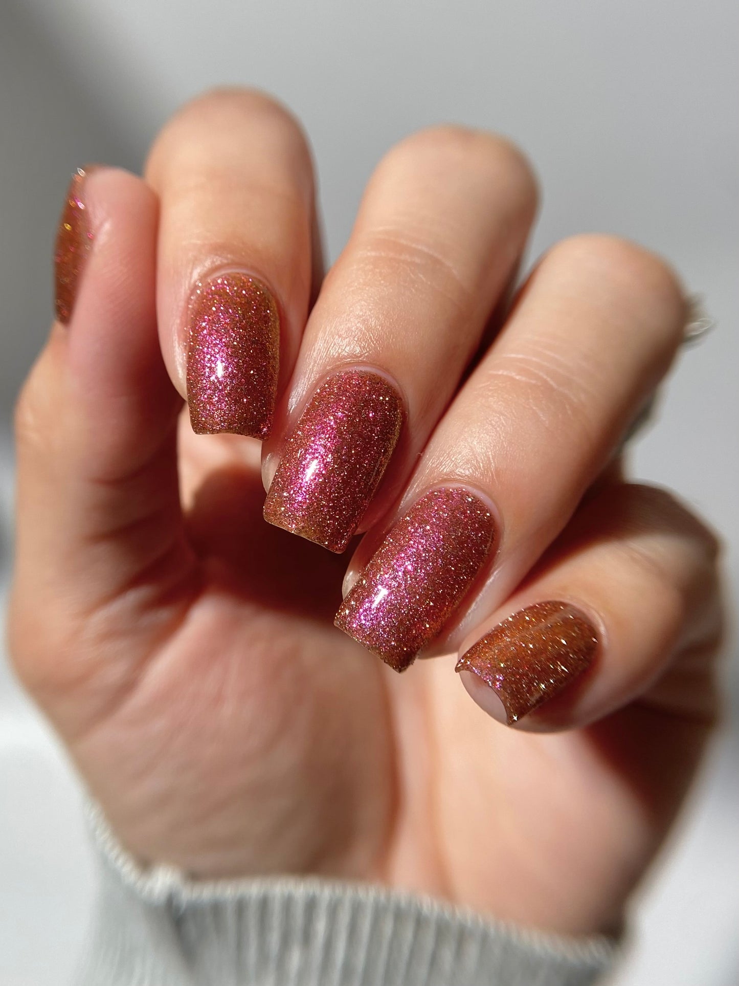 I Like Cheese but I'm Lactose - Pink Nail Polish - Reflective Nail Polish - Shimmer Nail Polish - I'm Not a Robot Series