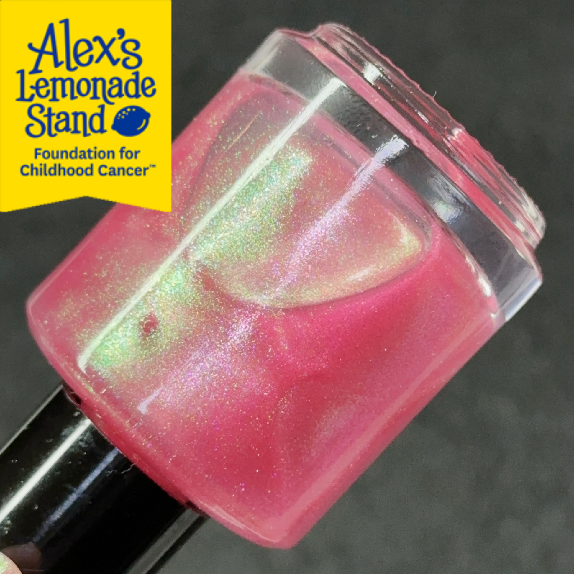 COMING SOON 2/13 NOON ET: Strawberry Lemonade - Pink Shimmer Nail Polish - Alex's Lemonade Stand Charity Polish - Dam Nail Polish