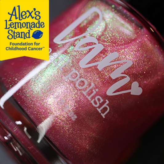 Strawberry Lemonade - Pink Shimmer Nail Polish - Alex's Lemonade Stand Charity Polish - Dam Nail Polish