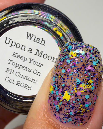 COMING SOON 10/9: Wish Upon a Moon - Blue Nail Polish - Topper Nail Polish - Keep Your Toppers On Facebook Group Exclusive 2026