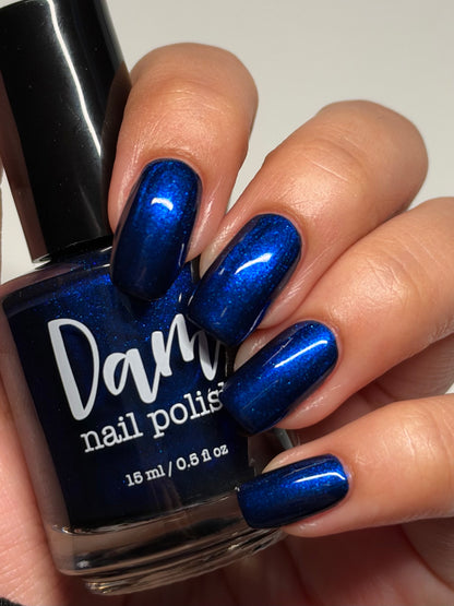 COMING SOON 10/9: Thunderbolt - Black Nail Polish - Shimmer Nail Polish - Polished Jewel Society Facebook Group Exclusive 2026
