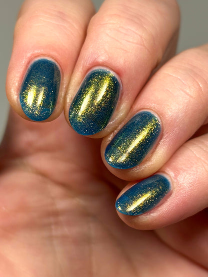 Moody Modern - Blue Nail Polish - Shimmer Nail Polish - Haute Homes Series - Dam Nail Polish