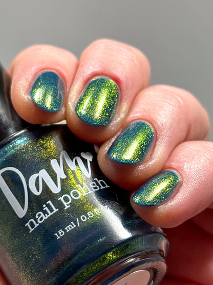 Moody Modern - Blue Nail Polish - Shimmer Nail Polish - Haute Homes Series - Dam Nail Polish