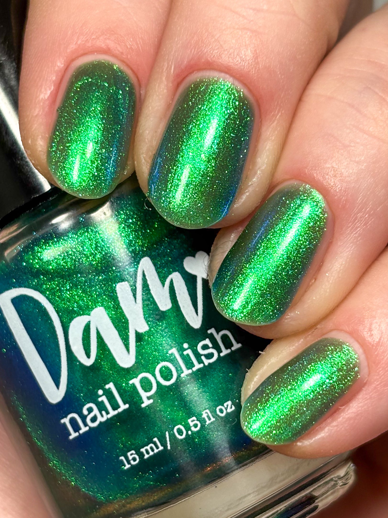 Year of the Snake - Green Shimmer Nail Polish - Lunar New Year 2025 - Dam Nail Polish