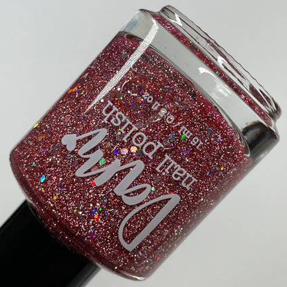Rose to the Occasion - Pink Nail Polish - Reflective Nail Polish - Jelly Nail Polish - Punshine and Petals Collection - Dam Nail Polish