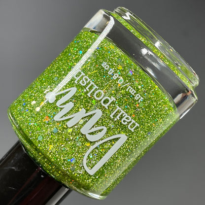 What the Fern - Green Nail Polish - Reflective Nail Polish - Jelly Nail Polish - Punshine and Petals Collection - Dam Nail Polish