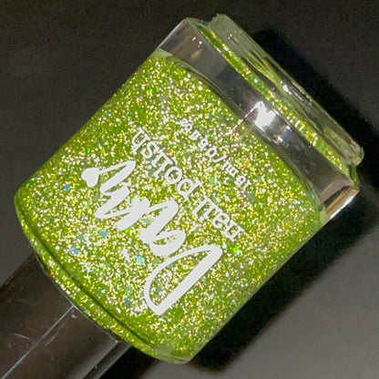 What the Fern - Green Nail Polish - Reflective Nail Polish - Jelly Nail Polish - Punshine and Petals Collection - Dam Nail Polish