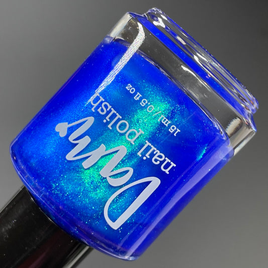 Breezy Does It - Blue Nail Polish - Shimmer Nail Polish - Punshine and Petals Collection