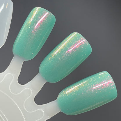 Puddle Up - Mint Green Nail Polish - Shimmer Nail Polish - Punshine and Petals Collection - Dam Nail Polish