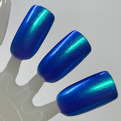 Breezy Does It - Blue Nail Polish - Shimmer Nail Polish - Punshine and Petals Collection