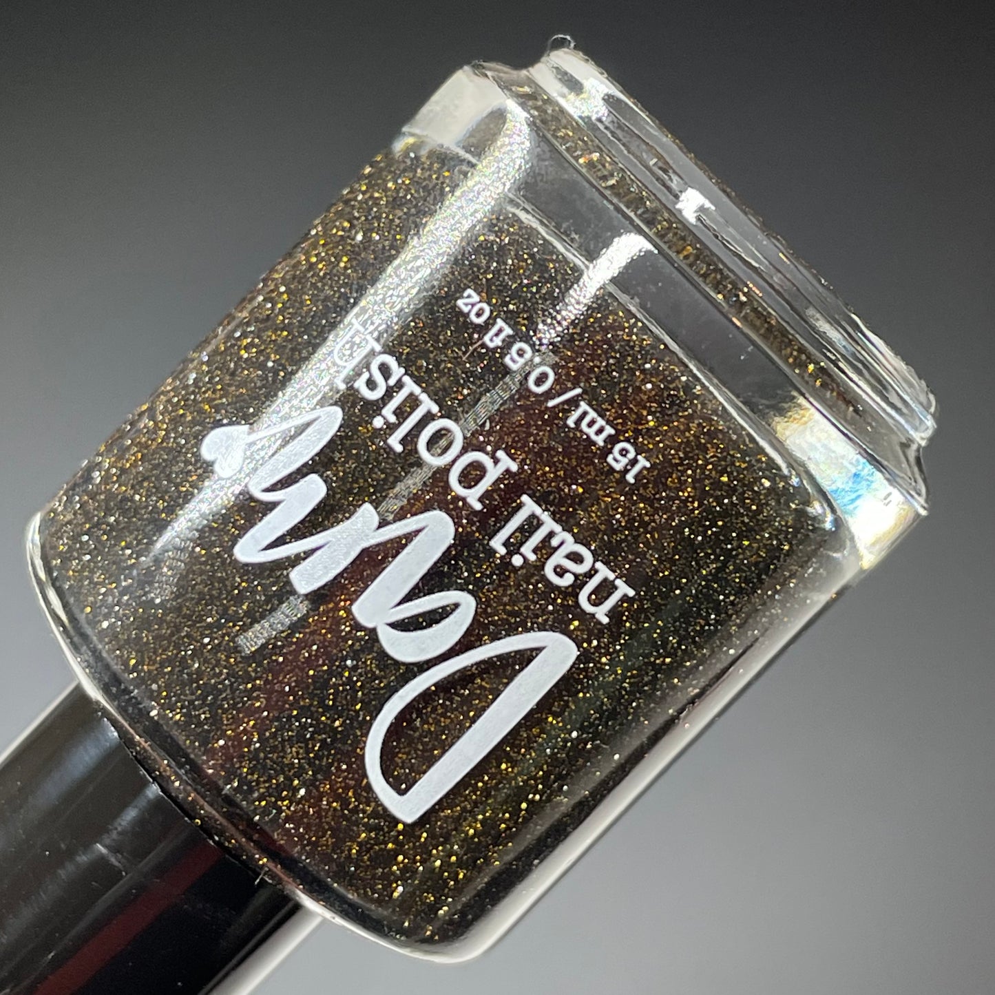 Drama Queen - Black Nail Polish - Reflective Nail Polish - Midwest Shiba Inu Rescue Charity Polish - Dam Nail Polish