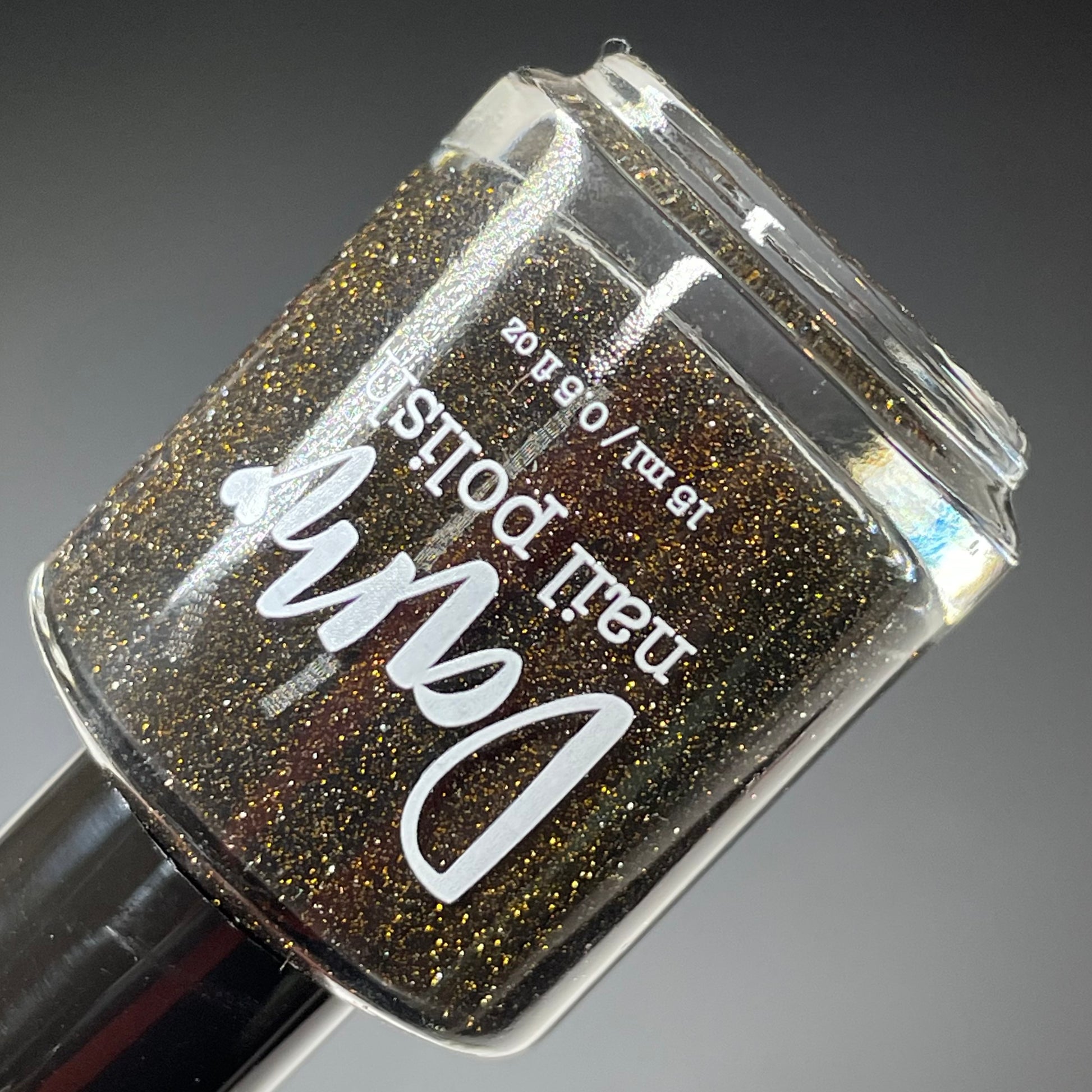 Drama Queen - Black Nail Polish - Reflective Nail Polish - Midwest Shiba Inu Rescue Charity Polish - Dam Nail Polish