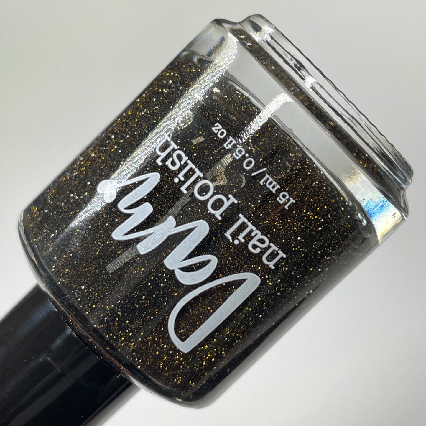 Drama Queen - Black Nail Polish - Reflective Nail Polish - Midwest Shiba Inu Rescue Charity Polish - Dam Nail Polish