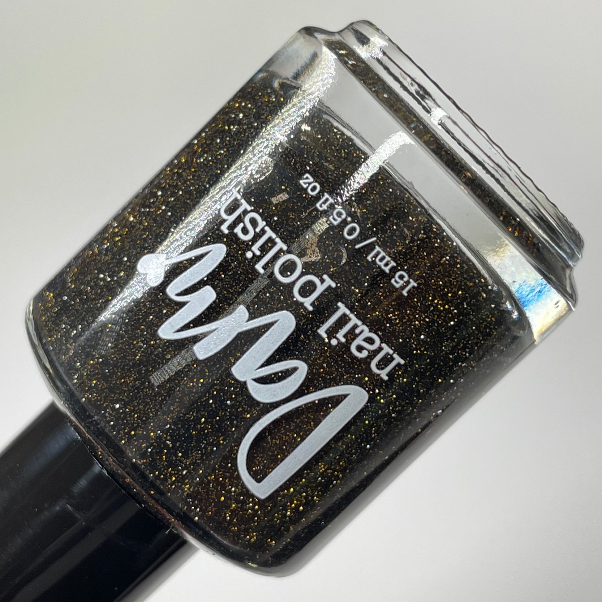 Drama Queen - Black Nail Polish - Reflective Nail Polish - Midwest Shiba Inu Rescue Charity Polish - Dam Nail Polish