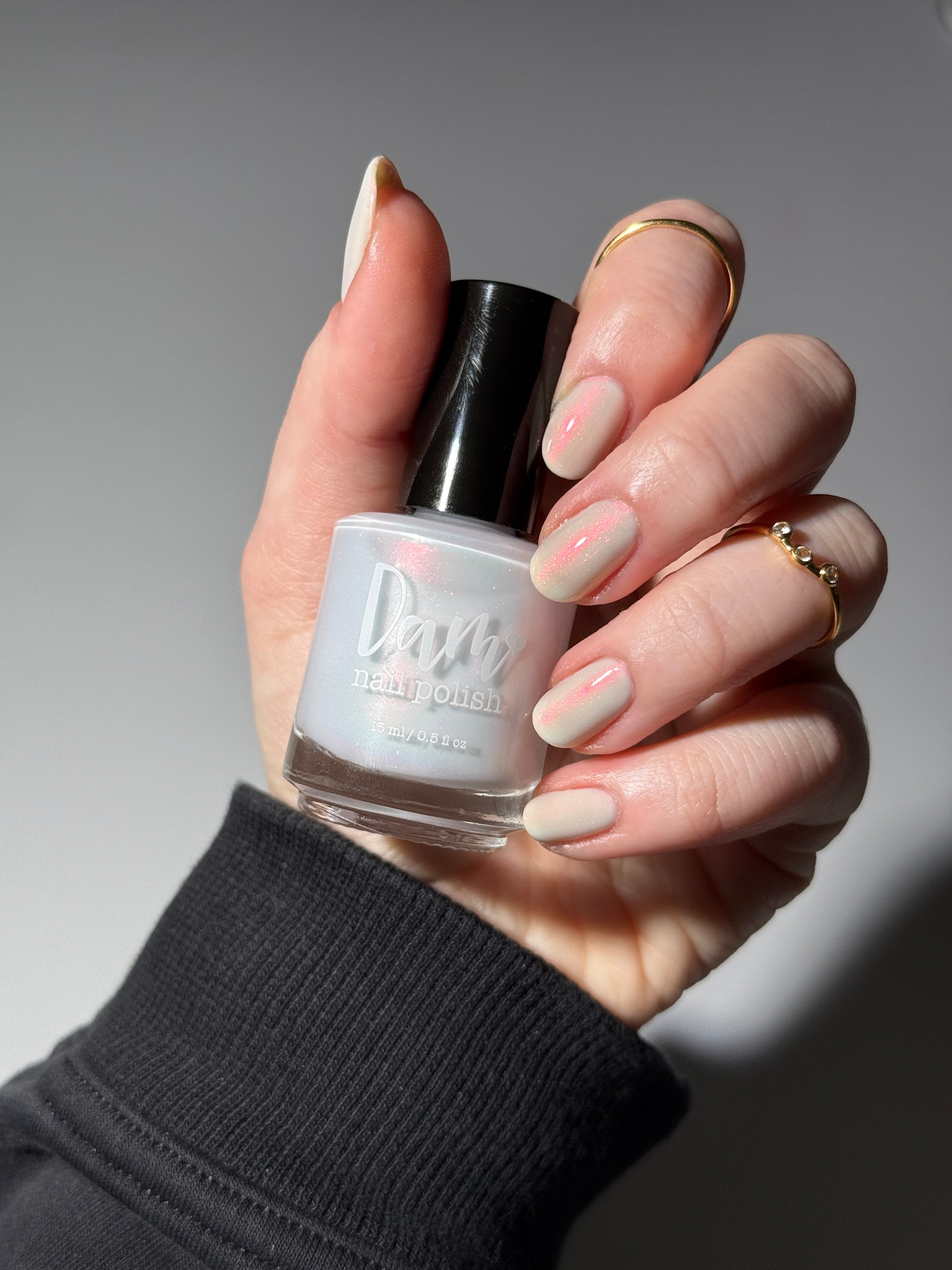 Rabbit - White Shimmer Nail Polish - Chinese Zodiac Collection - Dam Nail Polish