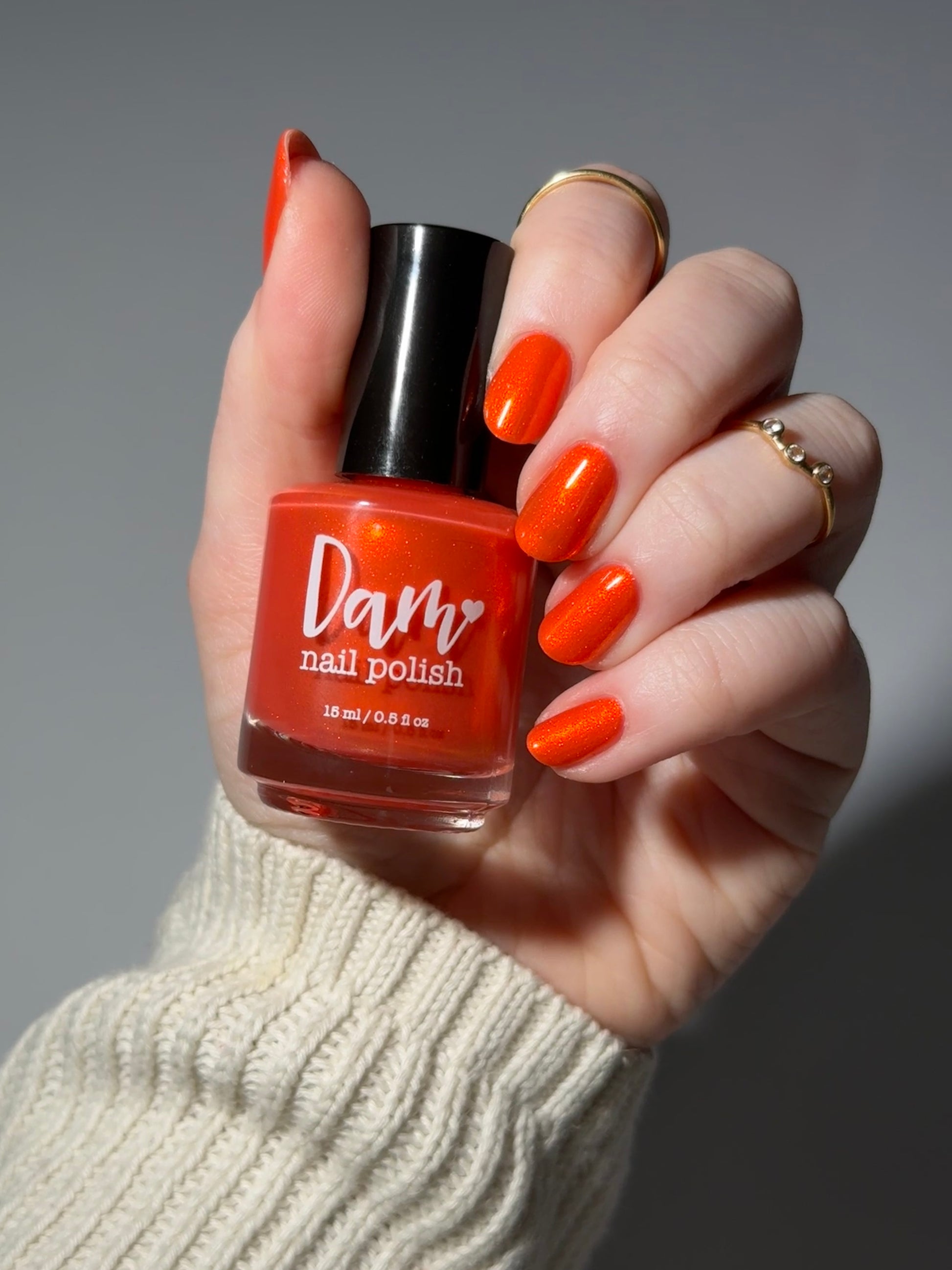 Tiger - Orange Shimmer Nail Polish - Chinese Zodiac Collection - Dam Nail Polish