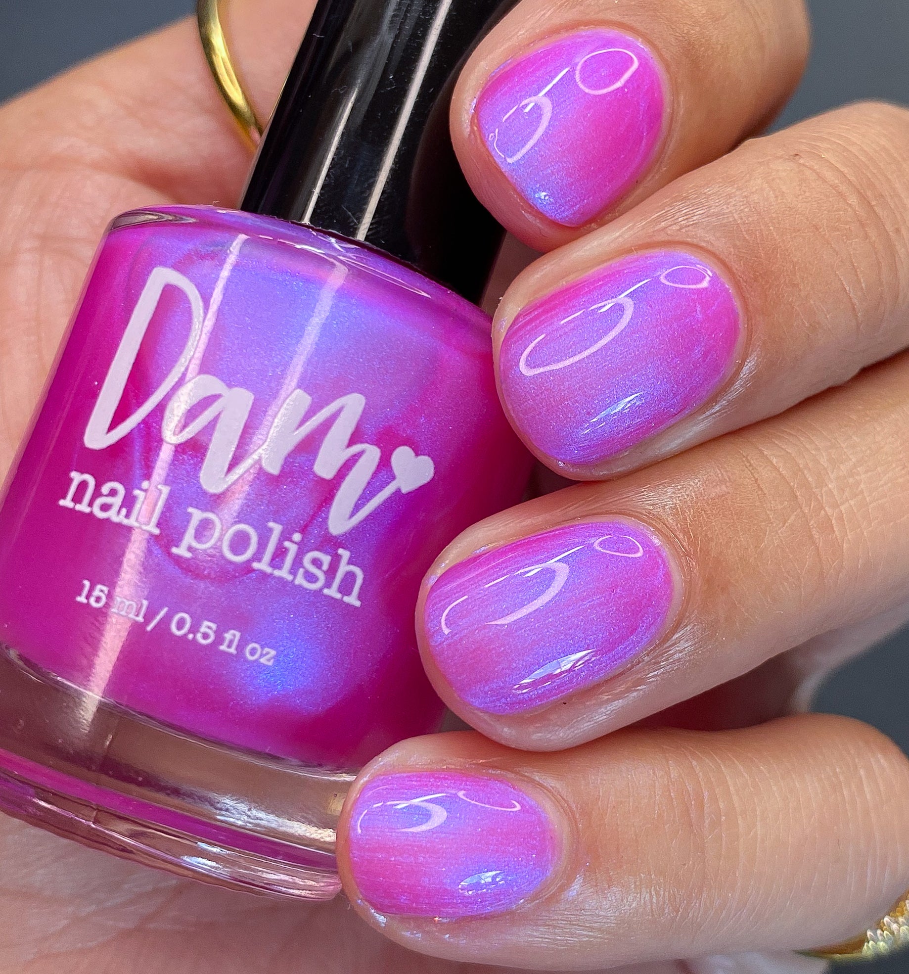 Jared - Pink Shimmer Nail Polish - Survivor Series - Dam Nail Polish