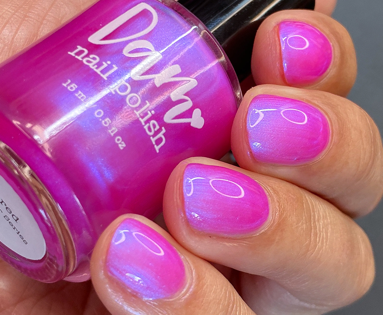 Jared - Pink Shimmer Nail Polish - Survivor Series - Dam Nail Polish