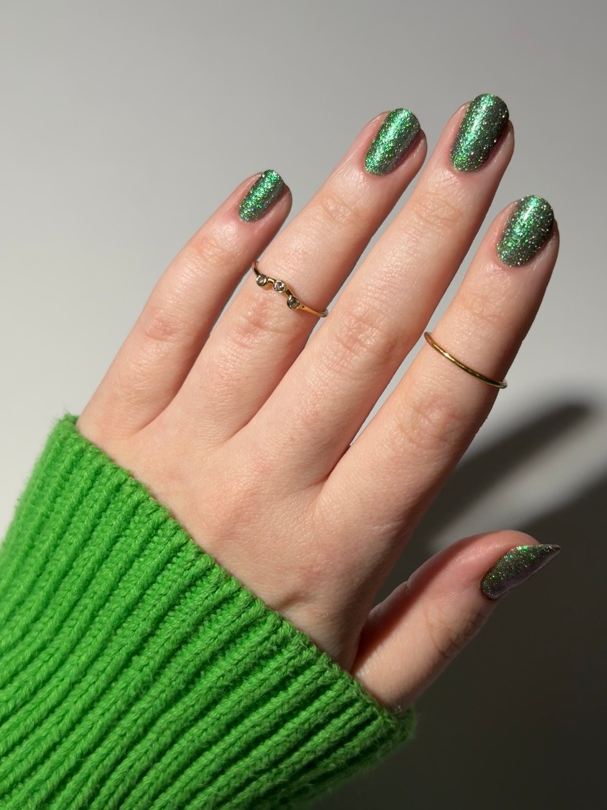 Rat - Green Purple Reflective Nail Polish - Chinese Zodiac Collection - Dam Nail Polish