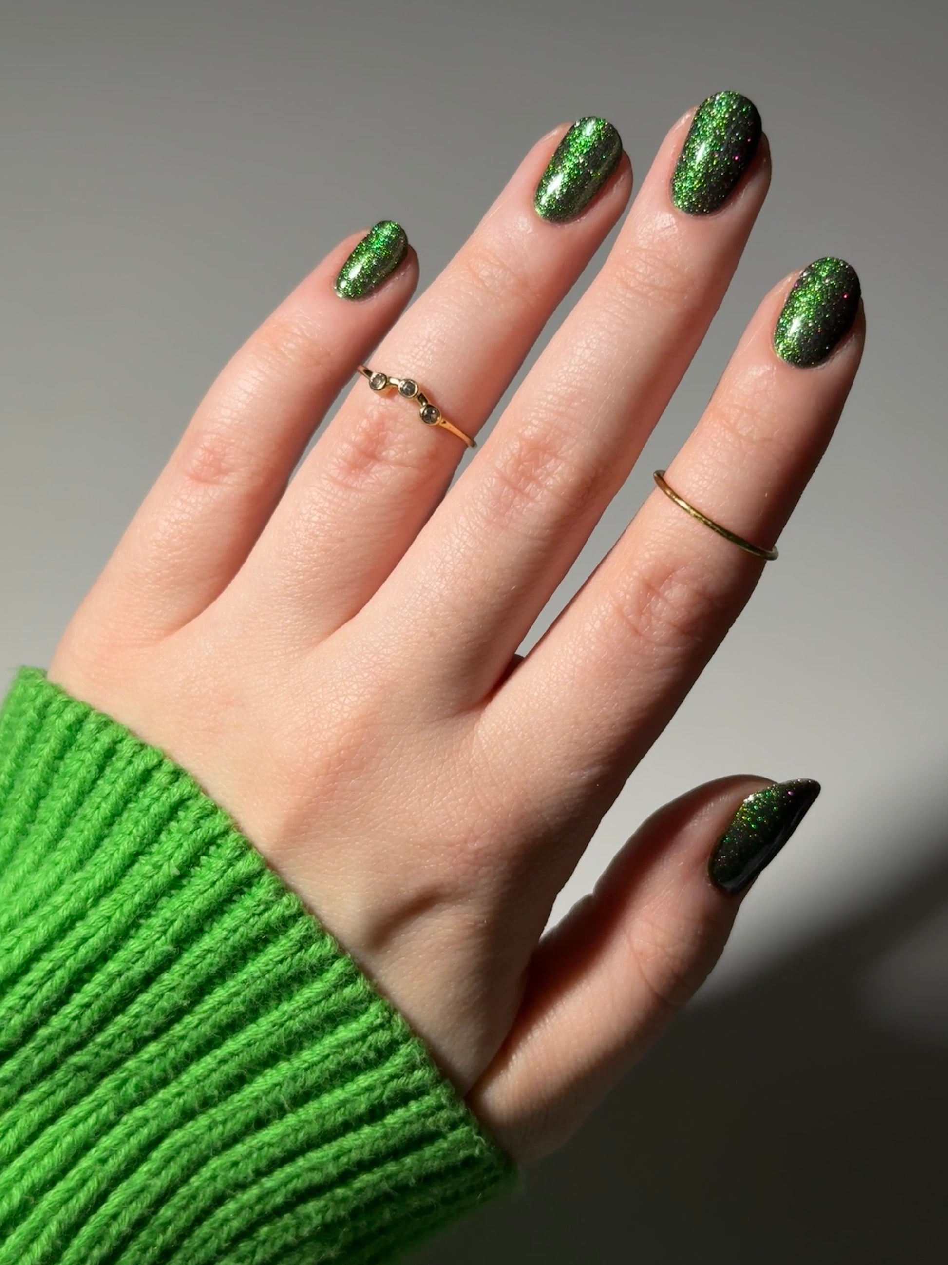 Snake - Green Reflective Nail Polish - Multichrome Nail Polish - Chinese Zodiac Collection - Dam Nail Polish