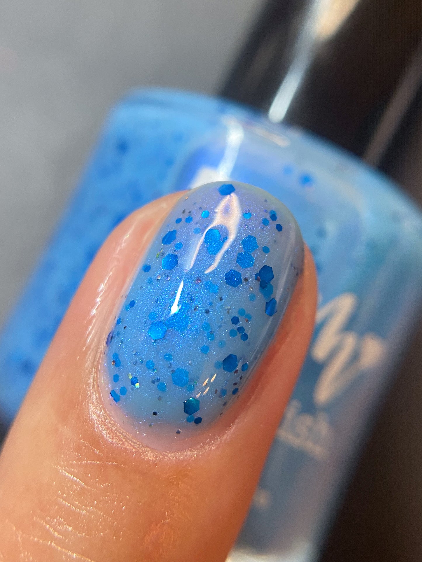 Blueberry Sanctuary - Light Blue Crelly - Glitter Nail Polish - Shimmer Nail Polish - Sweet Sips Collection - Dam Nail Polish