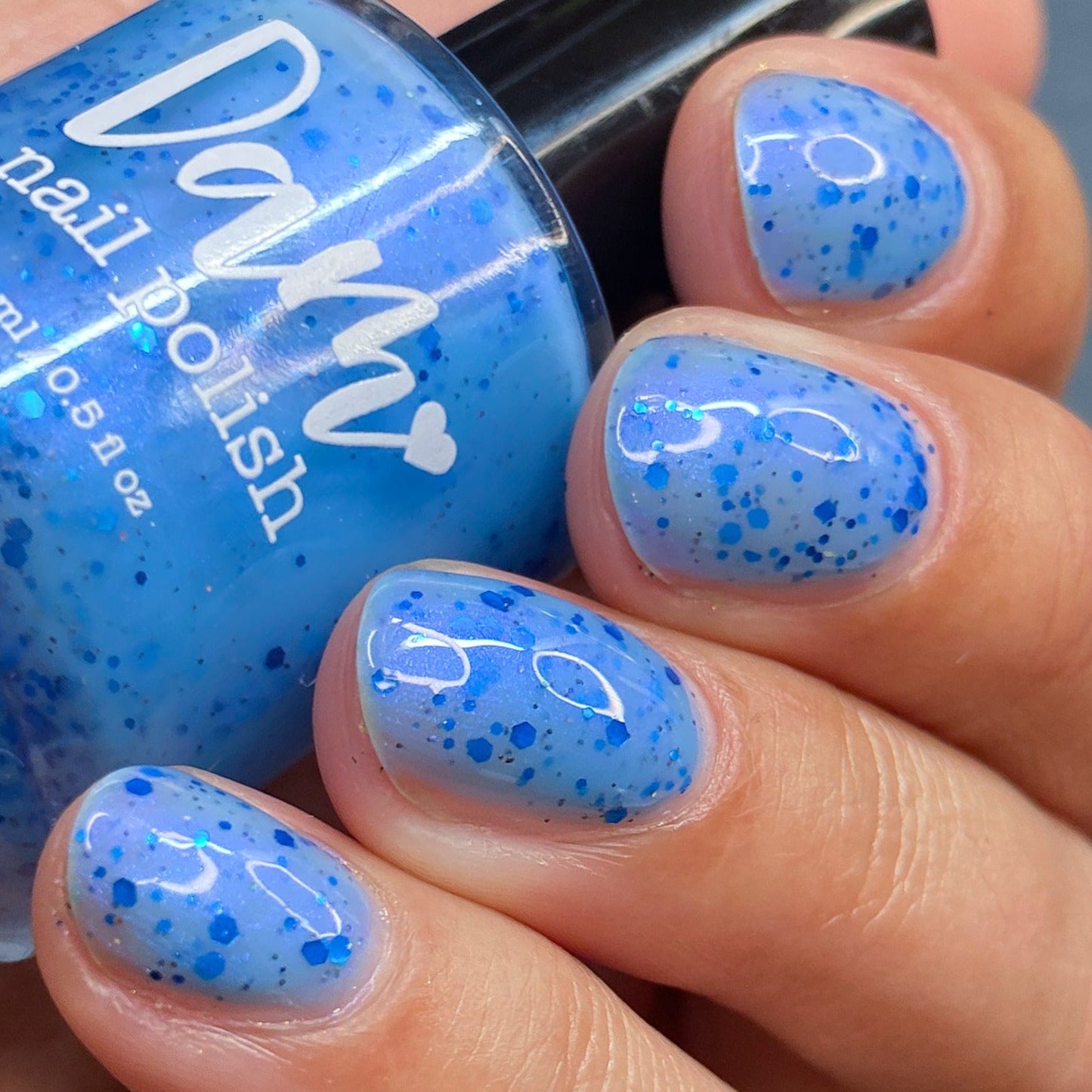 Blueberry Sanctuary - Light Blue Crelly - Glitter Nail Polish - Shimmer Nail Polish - Sweet Sips Collection - Dam Nail Polish