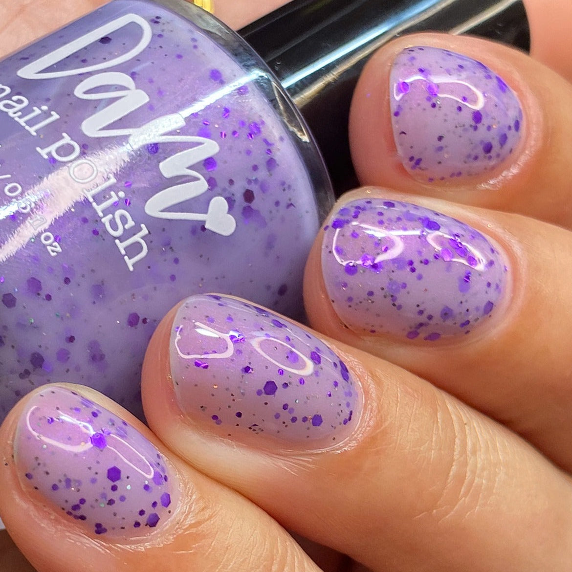 Taro Tea Wannabe - Light Purple Crelly - Glitter Nail Polish - Shimmer Nail Polish - Sweet Sips Collection - Dam Nail Polish
