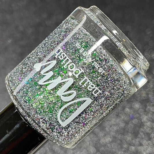 It's Too Peopley Out There  - Green Nail Polish - Reflective Nail Polish - Flakies Nail Polish - Home Sweet Home Series