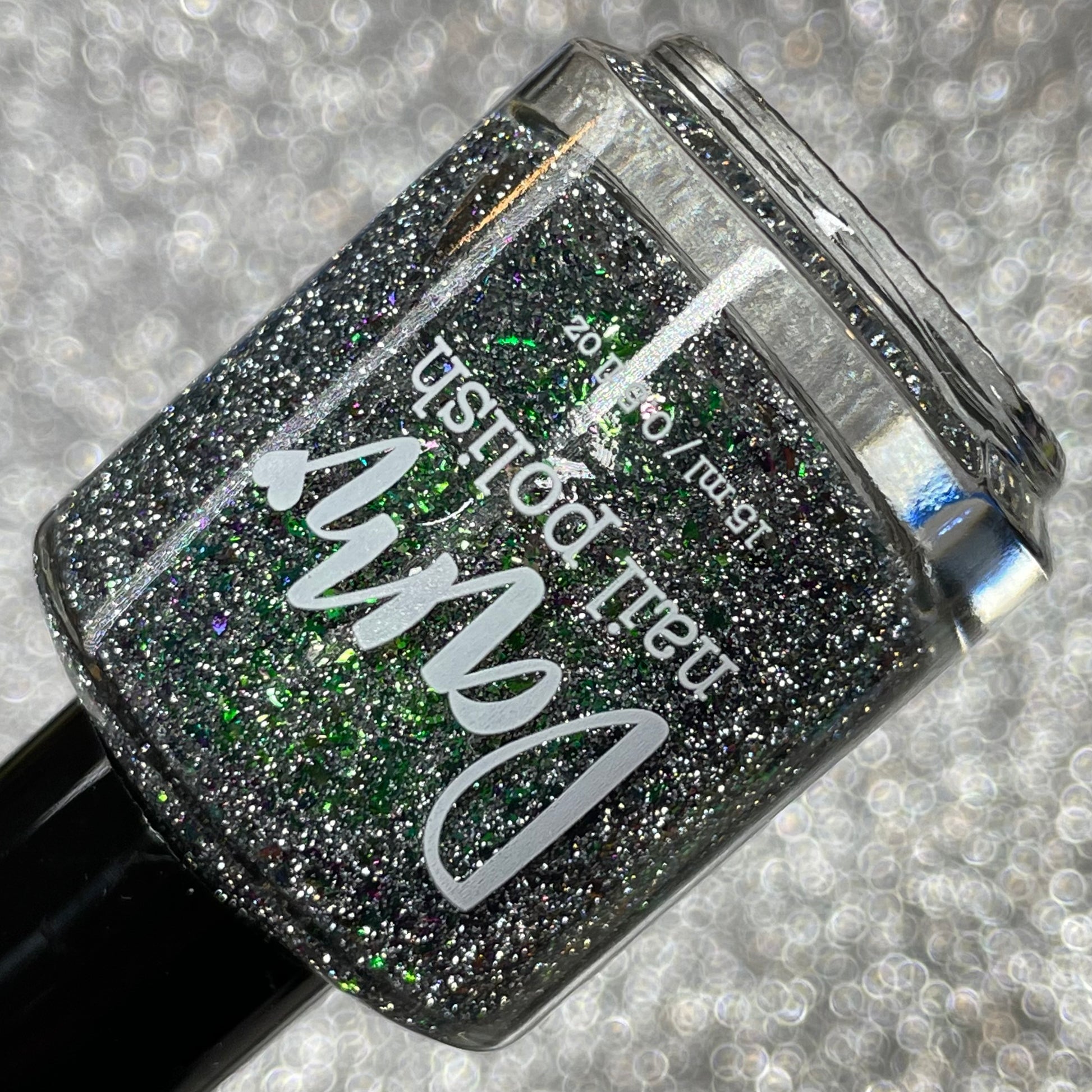 It's Too Peopley Out There  - Green Nail Polish - Reflective Nail Polish - Flakies Nail Polish - Home Sweet Home Series - Dam Nail Polish